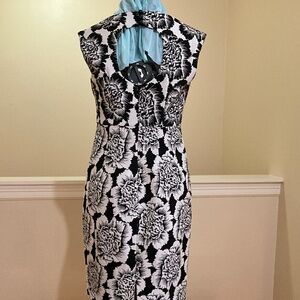 Tracy Reese, size 2, keyhole back, black and white dress.